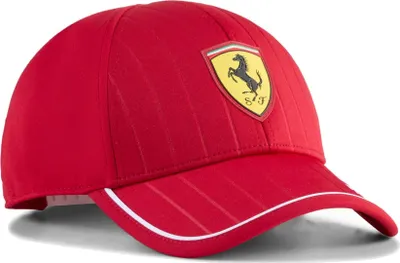 Produktbild von Scuderia Ferrari Team Cap Puma 2025, Offizieller Fanartikel, Ferrari-Wappen auf der Vorderseite, 100% Polyester