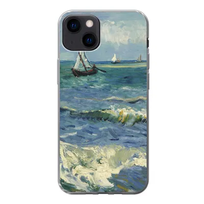 Produktbild von MuchoWow® Handyhülle Schutzhülle Hülle für iPhone 13 Meereslandschaft bei Les Saintes-Maries-de-la-Mer - Vincent van Gogh Silikon Softcase Handy Hülle - Karteninhaber