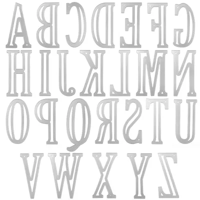 Stanzformen-Set 26 Buchstaben, Höhe 20 cm, für Karten & Scrapbooking