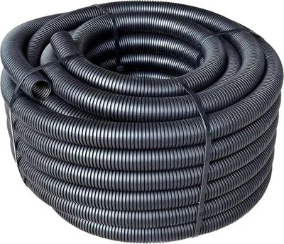 Obrázok produktu pre Čierna polypropylénová hadica odolná voči UV žiareniu bez zárezu – Ø 13 mm – 25 m – vonkajšie použitie – ochrana káblov – káblová hadica – vnútorné použitie – ochrana káblov