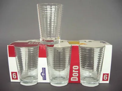 Produktbild von Pasabahce - Wassergläser - Doro - Set von 6 - 205 ml - Klar mit goldenem Rand