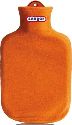 Produktbild von Wärmflasche 2 Liter Bettflasche Wärmeflasche Gummi Wärmekissen Konturbezug aus Fleece von Sänger