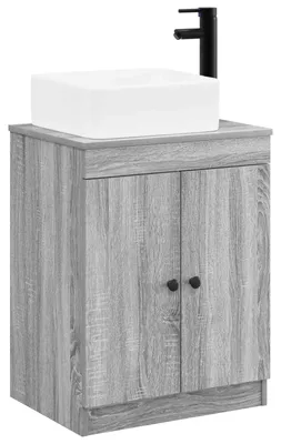 Produktbild von vidaXL Badezimmermöbel-Set Grau Sonoma Holzwerkstoff