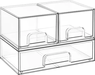Obrázok produktu pre Vtopmart úložné boxy s 3 zásuvkami kúpeľňový organizér