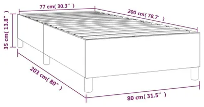 Produktbild von Bettgestell – Platzsparendes Einzelbett mit Stoffbezug in Hellgrau, 80x200 cm