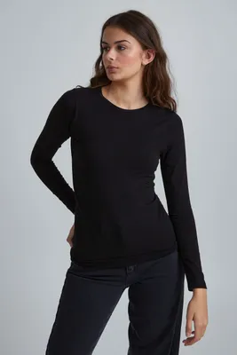 Immagine prodotto di b.young BYPAMILA LS TSHIRT LS TSHIRT - Maglia a maniche lunghe da donna Maglia basic con scollo rotondo