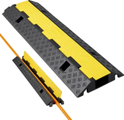 Zdjęcie produktu dla Mostek kablowy VEVOR 1000 mm, nośność 9979 kg, 1-kanałowe gumowe zabezpieczenie przed najechaniem, zabezpieczenie przed potknięciem, osłony podłogowe, do obszarów z wysokimi progami, dom, biuro, magazyn, 1 szt.