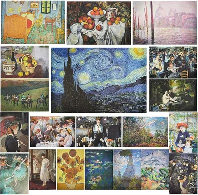 Productafbeelding van Kunstposters, schilderijen, impressionistisch, complete set van 20 stuks, 33x48,3 cm