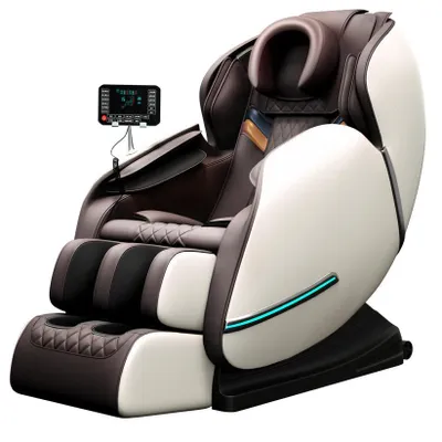 Produktbild von MOLINI Luxus Vollkörper-Elektromassagesessel California mit Zero-Gravity- und Wellnessfunktionen – Braun/Weiß