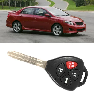 Immagine prodotto di 4 pulsanti auto sostituzione chiave a distanza nero adatto per Toyota Corolla 08-10