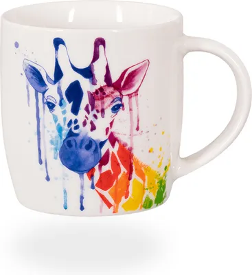 Produktbild von tea4chill Könitz Teetasse Watercolour Giraffe. Tee- oder Kaffeetasse 350ml, Porzellan
