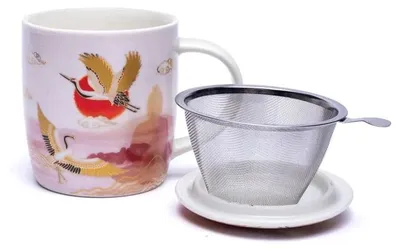 Zen-Teetasse mit Deckel & Infuser, 400 ml, Porzellan