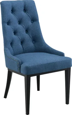 Produktbild von Esszimmerstuhl 'Chester' mit Chesterfield Muster 100 x 53 x 60 cm Dunkelblau