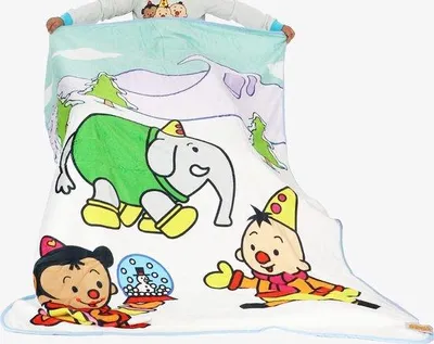 Produktbild von Unyqoos® Bumba Kuscheldecke – weiche Fleece-Kinderdecke 150 x 110 cm, unisex, 100% Polyester, mehrfarbig mit Bumba-Motiv, waschbar 30°C