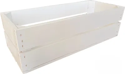 Produktbild von Lermowood Holzkisten 50 x 20 x 15cm Weiß Dekokisten aus Holz Holzkiste Regalkiste Weinkiste