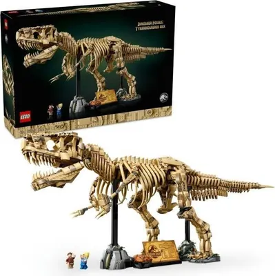 Produktbild von LEGO Jurassic World Tyrannosaurus Rex Dinosaurier Fossilien Bauset für Erwachsene, 3145 Teile, 76968, Inklusive Minifiguren und Ständer