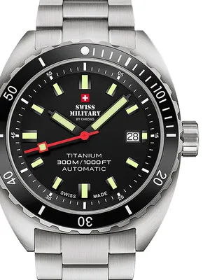 Produktbild von Swiss Military SMA34100.01 Diver Titanium Automatik Herrenuhr 42mm 30ATM