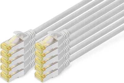 Image de DIGITUS DK-1644-A-0025- Câble patch DIGITUS, cat. 6A, S/FTP, 0,25 m, gris, set