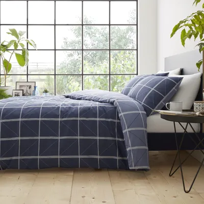 Bettwäsche-Set Geometrisch 160x200 + 50x80 cm, Baumwolle