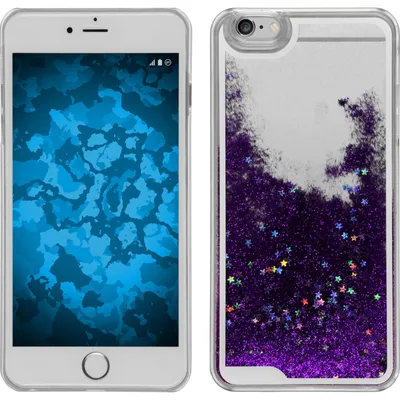 Produktbild von PhoneNatic Case kompatibel mit Apple iPhone 5 / 5s / SE - Hülle lila Stardust Hard-case + 2 Schutzfolien