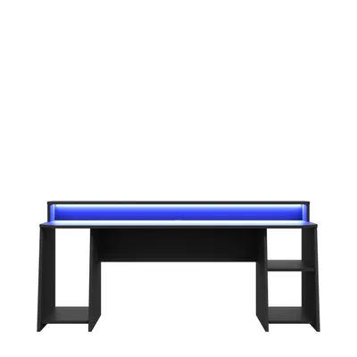 Produktbild von TEZAUR 5B großer Gaming Tisch Computertisch mit LED und Zubehör