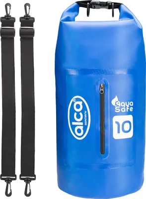 Obrázok produktu pre alca® Dry Bag vodotesný vak 10L suchý vak, rolovací uzáver, popruh na nosenie, extra vak, plážový, outdoorový, batoh
