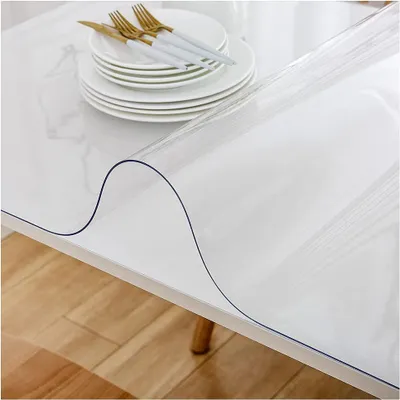 Produktbild von 1,5 mm dicke, wasserdichte und abwaschbare transparente PVC-Tischschutzfolie für Küche und Haushalt, 70 x 120 cm
