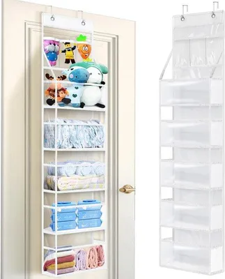 Produktbild von Transparanter PVC-Hängeschrank mit 5 Fächern und 2 Metallhaken für Kinderzimmer, Schlafzimmer, Büro, Kleiderschrank