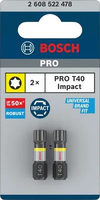 Produktbild von PRO Torx Impact Bit, T40, 25 mm, 2-tlg.