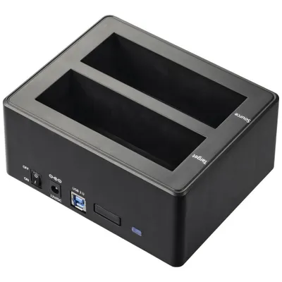 Obrázok produktu pre Renkforce RF-5576396 USB 3.2 Gen 1 (USB 3.0) SATA 2 portová dokovacia stanica pre pevné disky 2,5 palca, 3,5 palca s funkciou klonovania (RF-5576396)