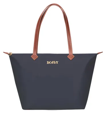 Zdjęcie produktu dla Torba shopper duża, lekka składana torebka, wodoodporny nylon, torba na ramię z zamkiem do pracy