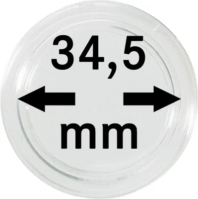 Produktbild von Lindner 2250345P Münzkapseln 34,5 mm-10er Pack