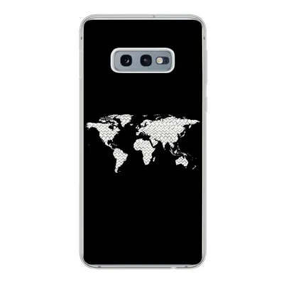 Produktbild von MuchoWow® Handyhülle Schutzhülle Hülle für Samsung Galaxy S10e Weltkarte - Muster - Schwarz Silikon Softcase Handy Hülle - Handy