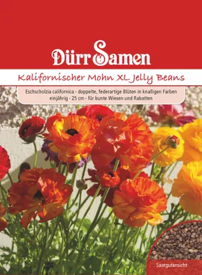 Produktbild von Kalifornischer Mohn XL Jelly Beans | Mohnsamen von Dürr Samen
