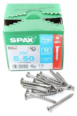 Produktbild von SPAX Senkkopfschraube Edelstahl A2 Teilgewinde 5,0x50