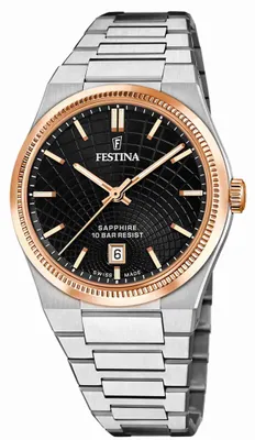 Produktbild von Festina Herrenuhr Swiss Made Armbanduhr Edelstahl silber UF20065/4