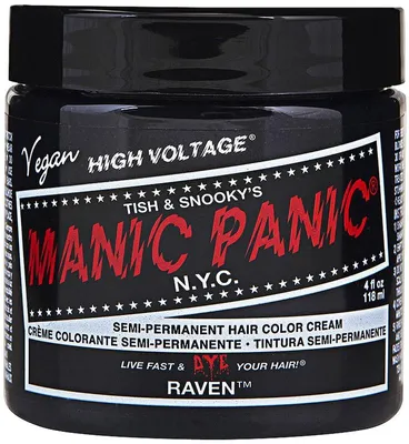 Produktbild von Manic Panic Classic High Voltage, Schwarz, Raven, Unisex, 118 ml, Alle Haare, Farbspeichernd, Glanz