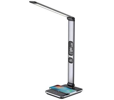 Produktbild von IMMAX LED Tisch Lampe Reiher 2/ Qi aufladen/ 8,5W/ 504lm/ DC 12V/2,5A/ dimmbar/...