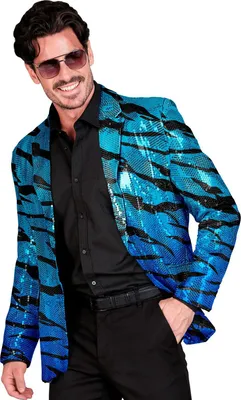 Produktbild von Blue Waves Party Pailletten Jacke für Herren