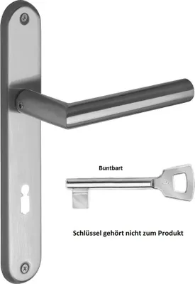 Produktbild von Langschildgarnitur Edelstahl Modell Metro Türdrücker Drückergarnitur Türbeschlag Buntbart