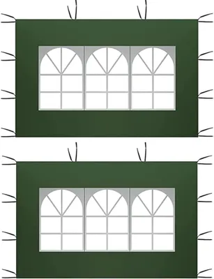 Produktbild von Seitenwände Gartenhaus mit Fenster, 2 x 3 m, grün, wasserdicht, für Gartenparty
