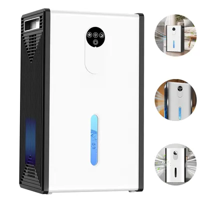 Produktbild von Luftentfeuchter 1,5L/Tag leise 35dB mit LED Nachtlicht, elektrischer Entfeuchter für Schlafzimmer, Bad & Wohnung bis 60m²