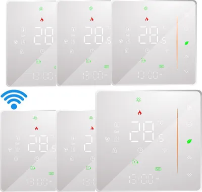 Produktbild von 6X WiFi Digital LCD Raumthermostat Thermostatr für 5A Wassererwärmung Fußbodenheizung Wöchentlich programmierbarer Wandthermostat Unterstützung Mobile APP/Sprachsteuerung Kompatibel mit Alexa/Google