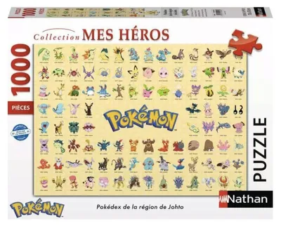 Immagine prodotto di Puzzle Ravensburger per adulti, 1000 pezzi - Pokémon - Regione di Johto, Pokédex