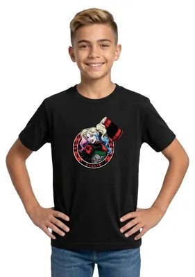 Produktbild von Spreadshirt Harley Quinn Puddin' Teenager T-Shirt, 134/146 (9-11 Jahre), Schwarz