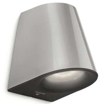 Produktbild von Philips myGarden Wandleuchte 172874716, Wandbeleuchtung für den Außenbereich, Edelstahl, Aluminium, IP44, Garten, Terrasse, I