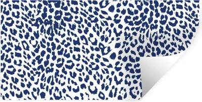 Produktbild von MuchoWow® Wandtattoo Wandsticker Wandaufkleber Pantherdruck - Blau - Weiß 160x80 cm Selbstklebend und Repositionierbar - Sticker - Dekorfolie