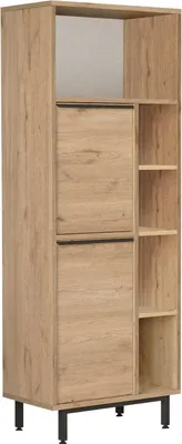 Immagine prodotto di Merbok - Mobile Colonna, 160x36x45h cm Marrone Noce, 4 Ripiani