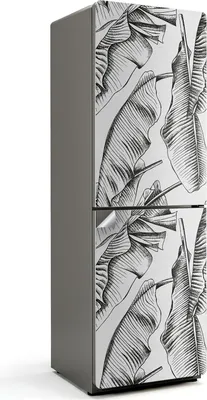 Obrázek produktu pro Listy s uměleckým vzorem - Samolepka na lednici - Samolepicí fólie na lednici - Samolepicí fólie na lednici - Dekorace do kuchyně - 60x180 cm