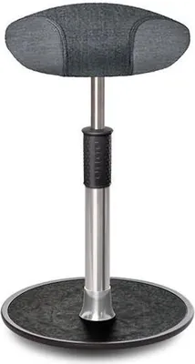 Produktbild von Sitz- Stehhocker Free Tall Triangel Camira Rivet Anthrazit Chrom /schwarz.